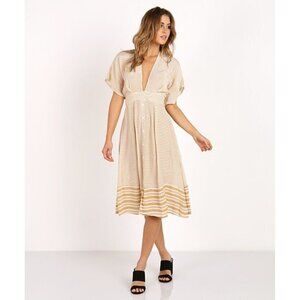 Faithfull the Brand striped midi dress